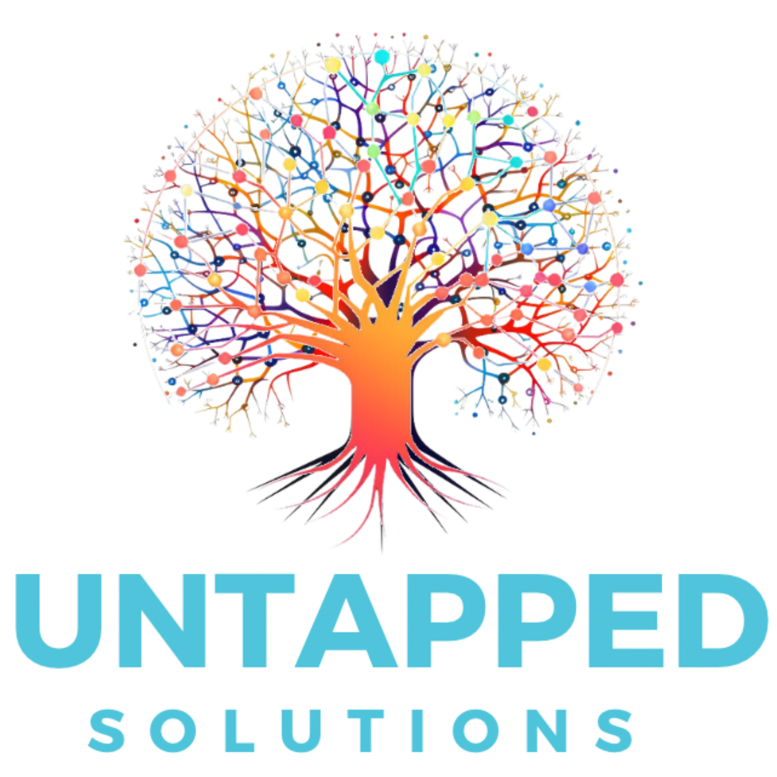 Untapped Solutions Logo: Colorful Tree